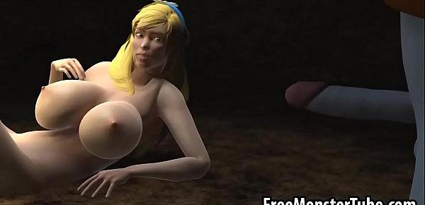  3D Alice in Wonderland gets fucked by the rabbit
